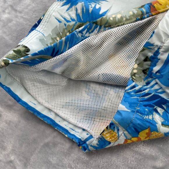 Nautica Swim Trunks Men 34 Leaf Hawaiian Island Tropical Print 5.5" Inseam - Picture 4 of 14